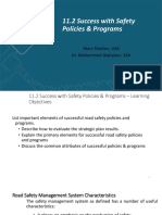 11.2 - Road Safety Strategic Plans and Programs - Success With Safety Policies Programs