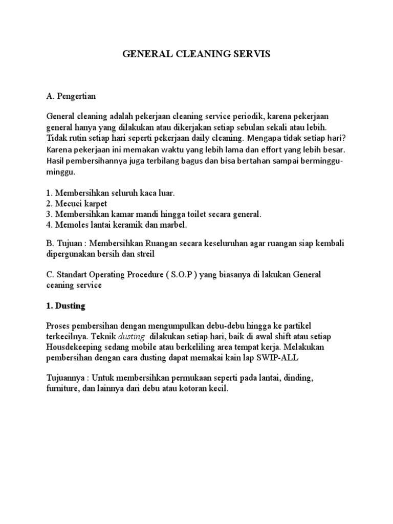 General Cleaning Servis PDF