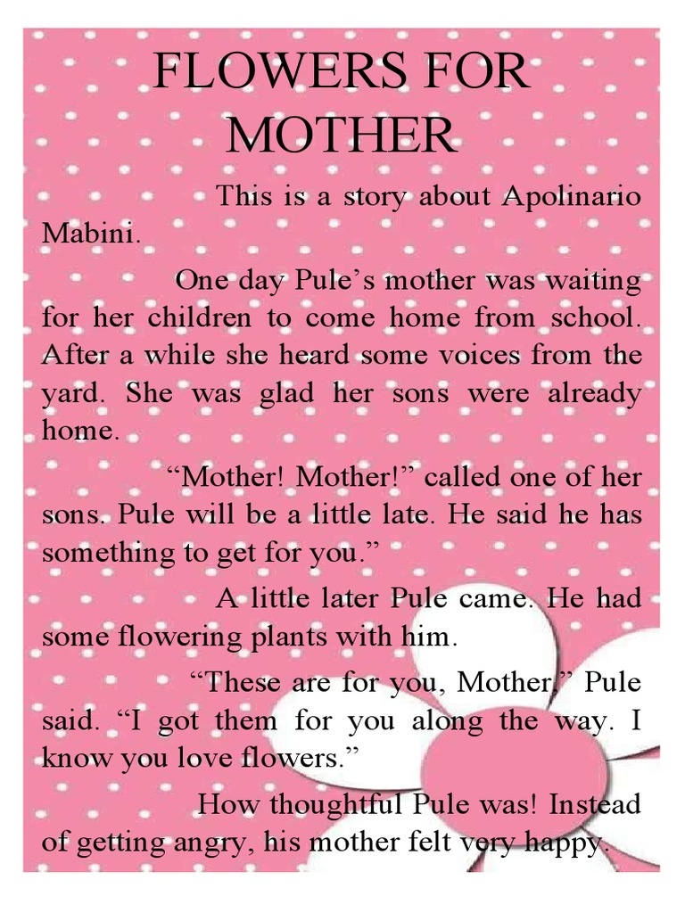 Flowers For Mother PDF