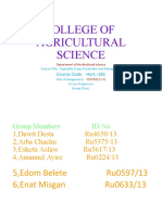 College of Agricultural Science: Course Code Hort - 381