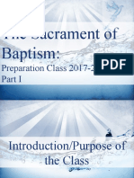 The Sacrament of Baptism:: Preparation Class 2017-2018