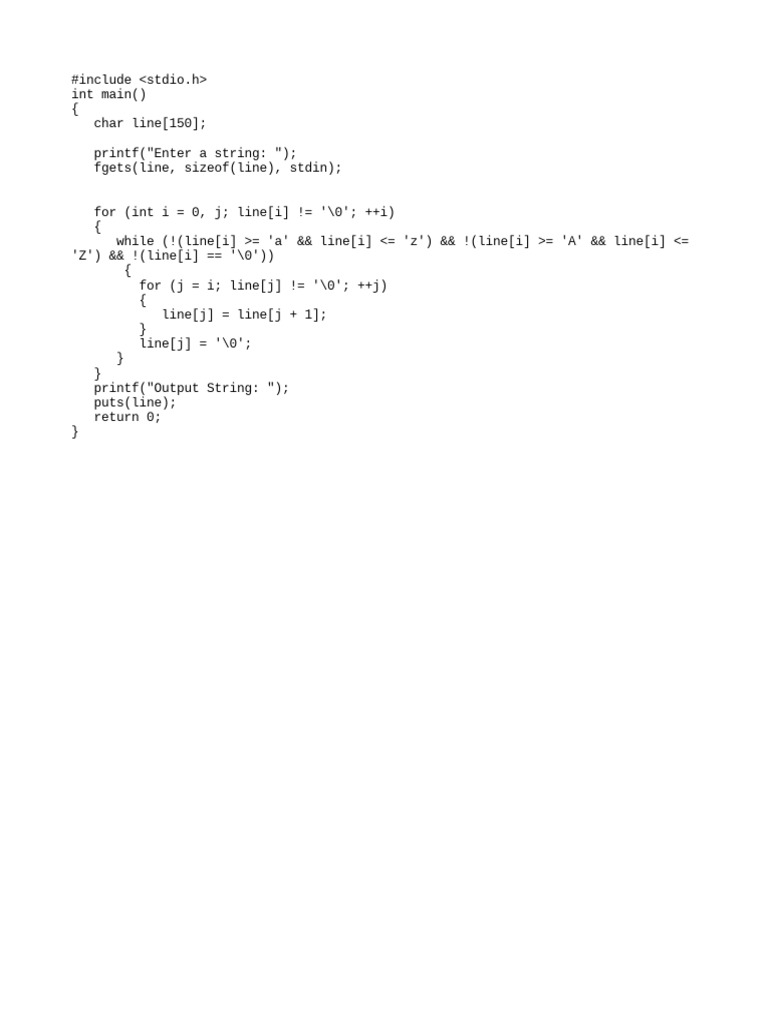 Removing Non-Alphabetic Characters from a User-Entered String Using ...
