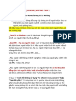 Dàn bài chung của thư Formal trong IELTS Writing A. Phần chào hỏi: Dùng để cung cấp thông tin về người nhận thư, có