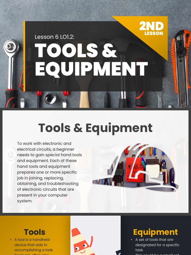 Lesson 2 Tools and Equipment | PDF | Soldering | Tools