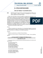 Boletín Oficial Del Estado: Ministerio de Trabajo Y Economía Social