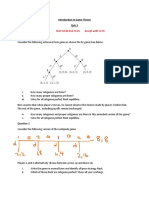 Game Theory Quiz 3 Subgames and Nash Equilibria