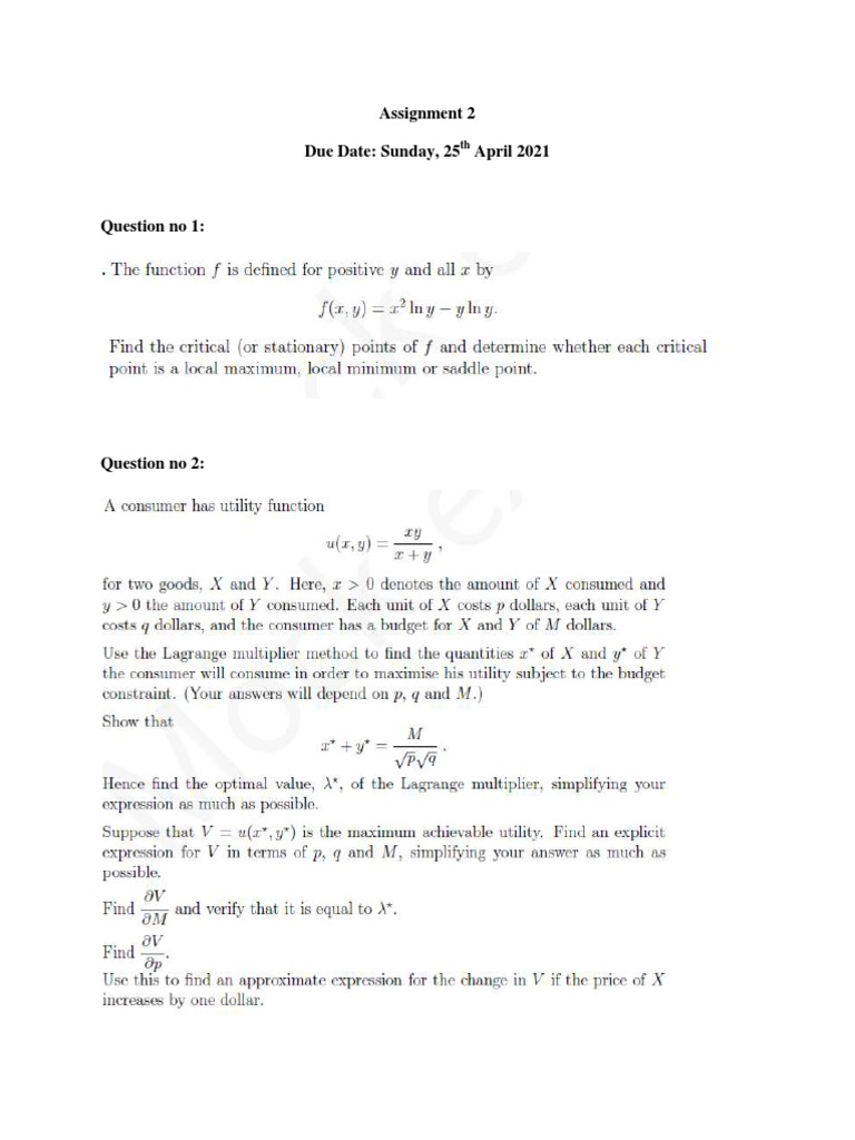 Open Economy Model Assignment Questions Pdf