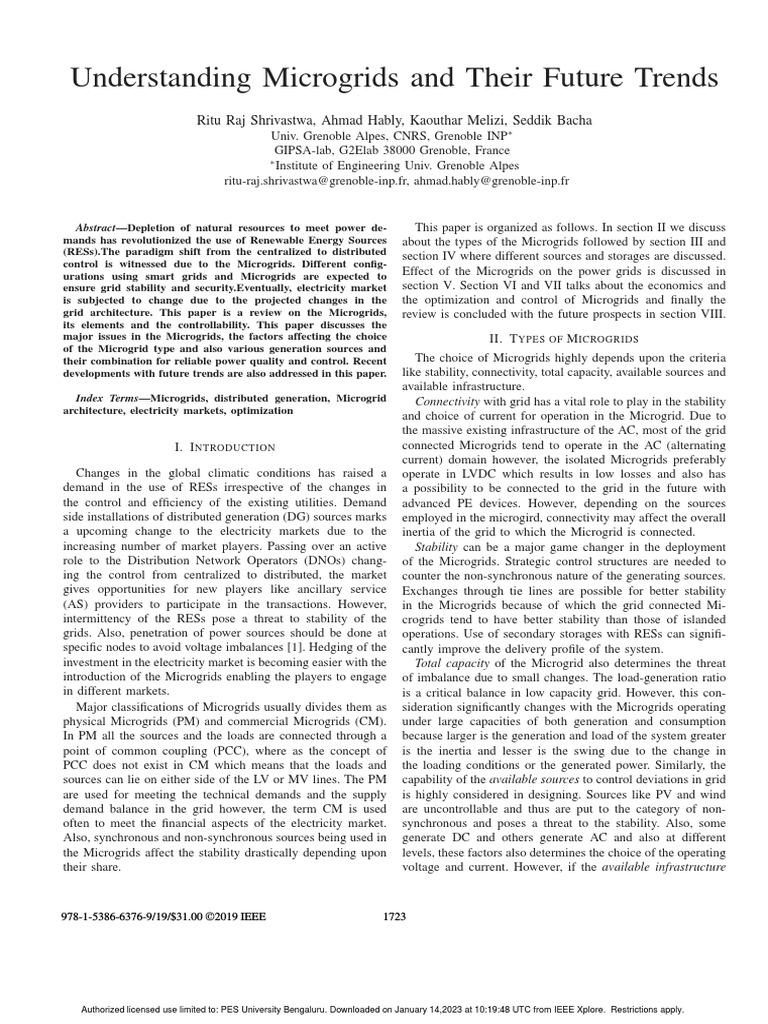 Future Trends in Microgrid Development | PDF | Distributed Generation ...