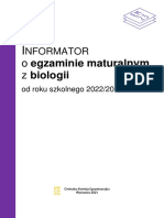 Informator Maturalny Biologia 2023