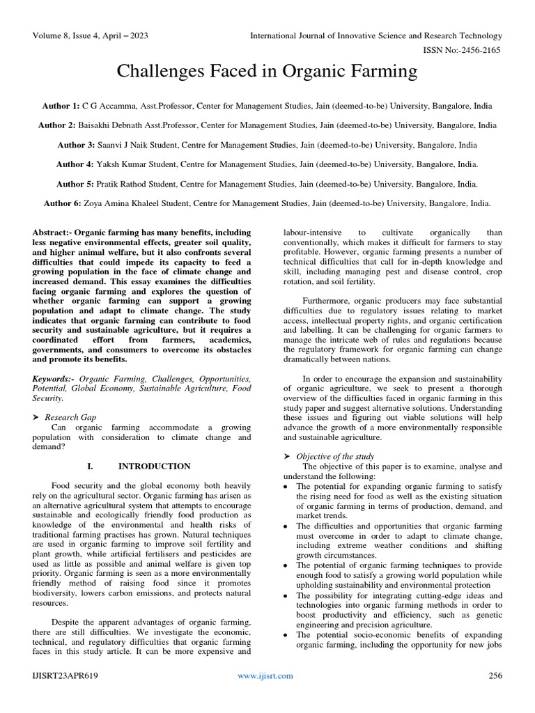 Challenges Faced in Organic Farming | PDF | Organic Farming | Agriculture