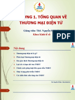 Chương 1. Tổng Quan Về Thương Mại Điện Tử: Giảng Viên: Ths. Nguyễn Sĩ Thiệu