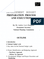 Development Budget: Preparation Process and Execution