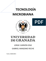 Biotecnología Microbiana: Jorge Carrión Díaz Gabriel Manzano Reche
