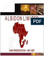 Albidonlimited: Agm Presentation - May 2007