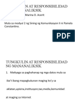 Tungkulin at Responsibilidad NG Mananaliksik