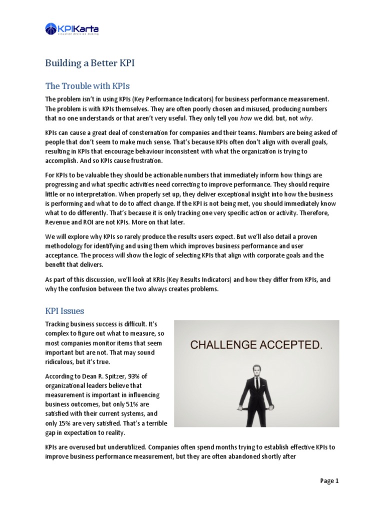 Building A Better KPI | PDF