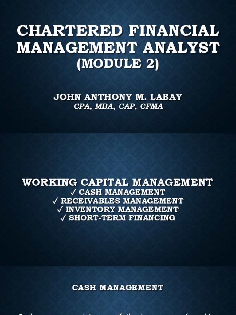 Working Capital Management Guide | PDF | Law