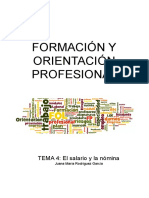 Formación y orientación profesional: salarios y nóminas