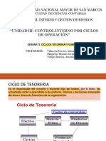 "Unidad Iii: Control Interno Por Ciclos de Operación": Universidad Nacional Mayor de San Marcos