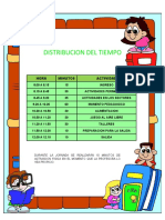 Distribución del tiempo en la escuela infantil