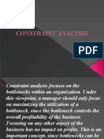 Constraint Analysis