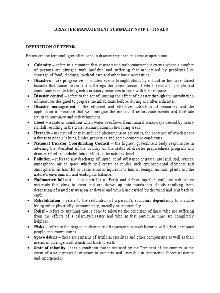 Disaster Management Overview | PDF | Emergency Management | Hazards