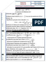 Une Fonction Tel Que: ( ) + : Exercice 01