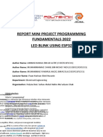 Report Mini Project Programming Fundamentals 2022 Led Blink Using Esp32
