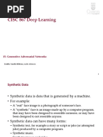 CISC 867 Deep Learning: 15. Generative Adversarial Networks