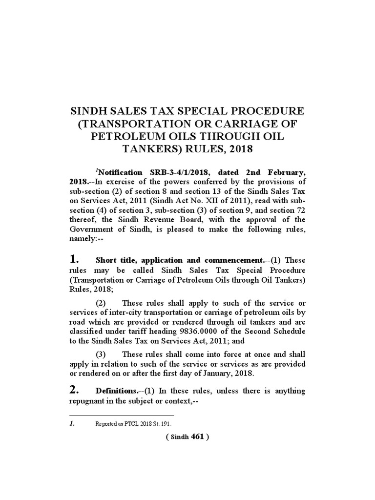 sindh-sales-tax-special-procedure-transportation-or-carriage-of