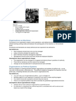 Organisation Metaphors & Approach To Change