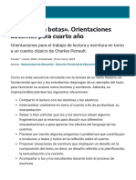 Orientaciones para trabajar 'El gato con botas' en 4° grado