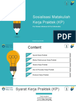 Sosialisasi Matakuliah Kerja Praktek (KP) : PJJ Sistem Informasi & PJJ Informatika