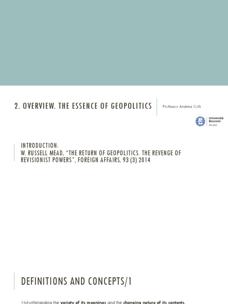 2 OVERVIEW Geopolitics | PDF | Geopolitics | Hegemony