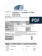 Example of A Risk Assessment