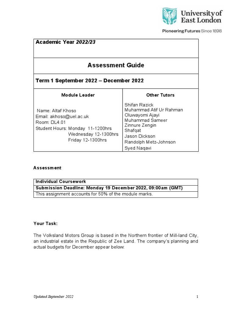 HR7003 Individual Coursework Brief 2223 - FINANCE | PDF | Turnitin ...