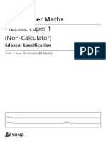 Practice Paper 1 (Non-Calculator) : GCSE Higher Maths