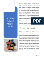 COPA Before and After SAP S4 HANA