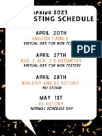 Testing Schedule