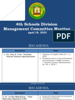 4th Management Meeting Agenda