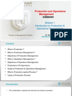 Production and Operations: Management