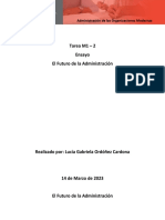 Tarea M1 - 2 Ensayo El Futuro de La Administración