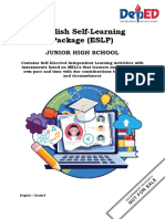 English Self-Learning Package (ESLP) : Junior High School