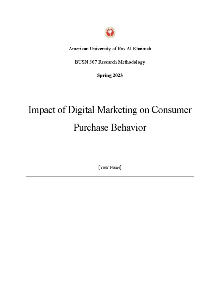 Consumer Behavior Research Examples