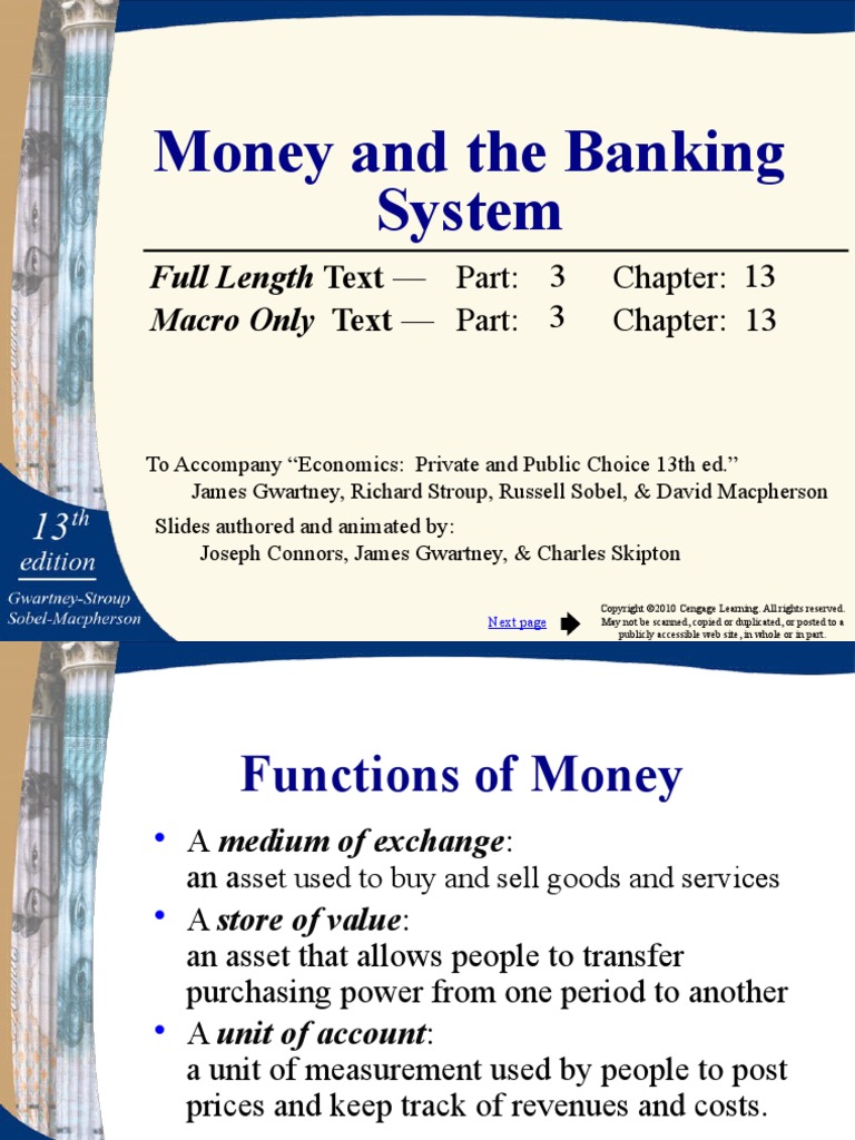 Macroeconomics Money and Banking System Download Free PDF Money