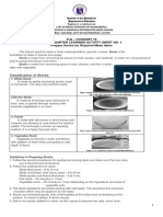 TLE - Cookery 10 Third Quarter Learning Activity Sheet No. 1 Prepare Stocks For Required Menu Items