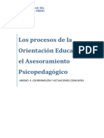 Unidad 4. Los Procesos de La Orientación Educativa y El Asesoramiento Psicopedagógico - FORMATO