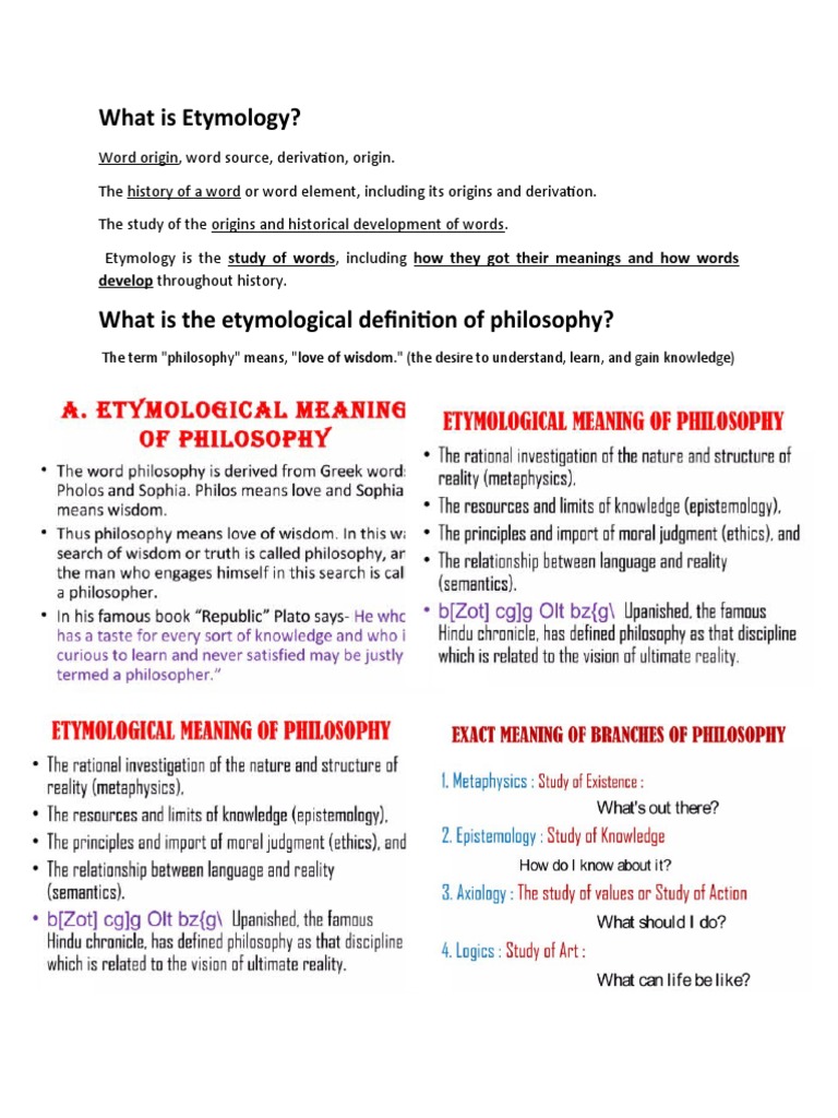 What Is Etymology PDF