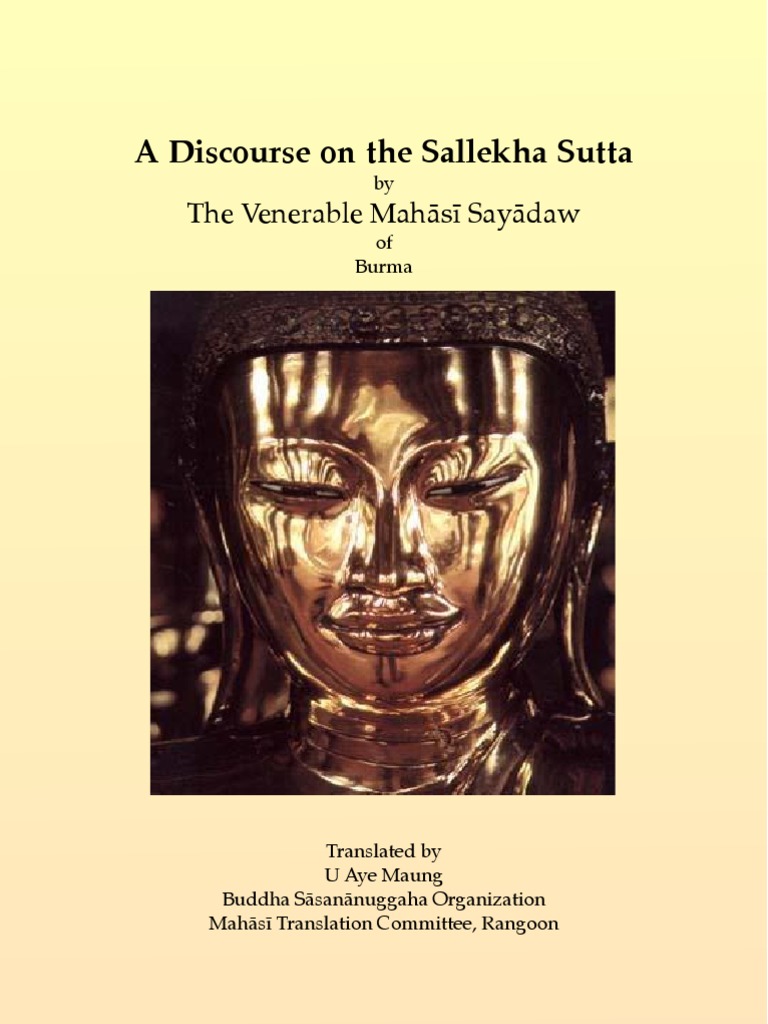 A Discourse On The Sallekha Sutta PDF Noble Eightfold Path Buddhist Texts photo