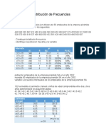 Ejercicio Distribución de Frecuencias